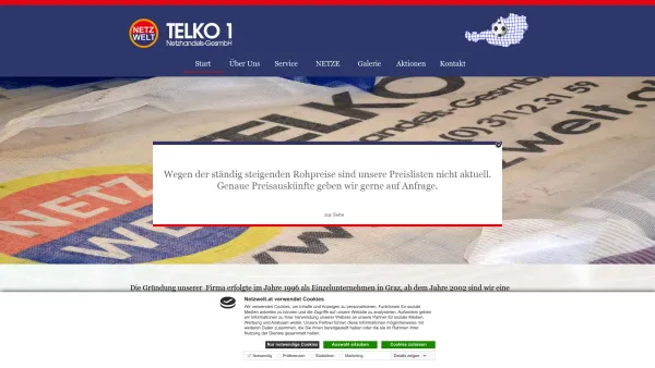 Website Screenshot: telko1 - Telko 1- Netzhandel und Dienstleistung GesmbH - Date: 2023-06-22 15:00:02