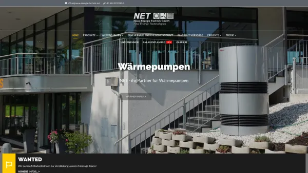 Website Screenshot: NET Neue Energie Technik GMBH - Home - NET-Neue Energie Technik - Date: 2023-06-22 15:00:02