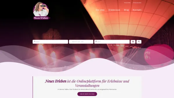 Website Screenshot: Neues Erleben e. U. - Neues Erleben - die Onlineplattform für Erlebnisse in deiner Nähe - Date: 2023-06-26 10:25:59