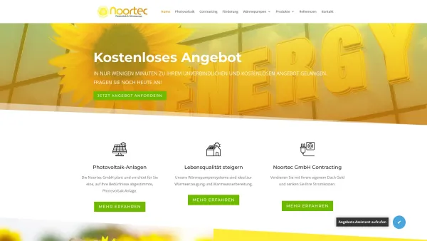 Website Screenshot: Noortec GmbH - Noortec: Ihr Spezialist für Photovoltaik & Wärmepumpen - Date: 2023-06-26 10:25:59