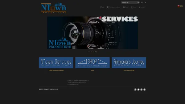 Website Screenshot: NTown Productions e.U. Film und Videoproduktion - NTown Productions Film Services - Vienna Austria - Date: 2023-06-14 10:38:27
