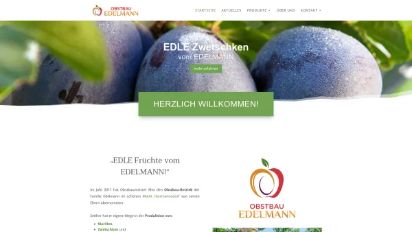 Website Screenshot: Obstbau Edelmann - Home - Obstbau Edelmann, Alexander & Kerstin Edelmann - Date: 2023-06-26 10:25:59