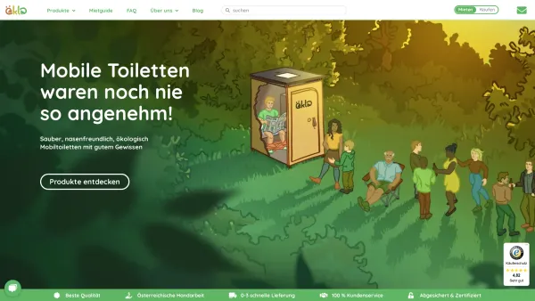 Website Screenshot: öKlo GmbH - öKlo Komposttoiletten - die Nummer 1 bei mobilen WCs - oeklo.at - mobile Komposttoiletten - Date: 2023-06-26 10:25:59