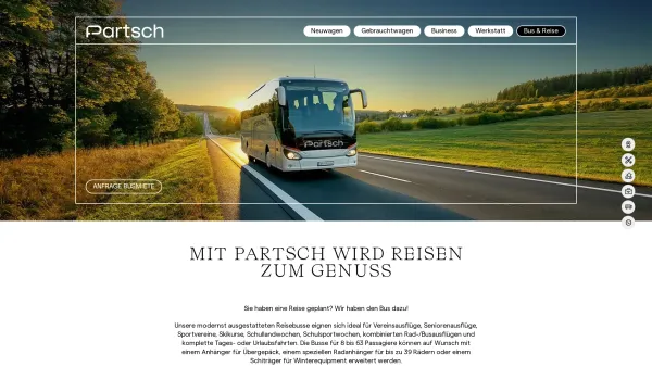 Website Screenshot: M. Partsch Verkehrsbetriebe GmbH - Ausflüge Busreisen | partsch.at - Date: 2023-06-22 15:00:02