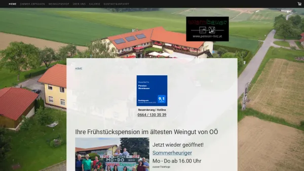 Website Screenshot: Gasthaus Heuriger Weinbauer - Pension in Linz Umgebung - Zimmer im Gasthof Weinbauer - Date: 2023-06-14 10:46:35