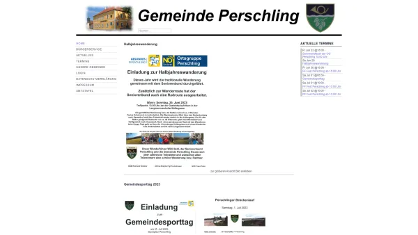 Website Screenshot: Gemeinde Weissenkirchen an der Perschling - Date: 2023-06-22 15:00:02