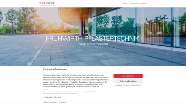 Website Screenshot: PFLASTERTECHNIK FRÜHWIRTH GmbH - Frühwirth – Pflastertechnik GmbH - Date: 2023-06-22 15:00:02
