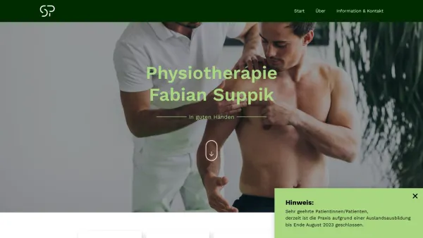 Website Screenshot: Physiotherapie Fabian Suppik - Physiotherapie Salzburg - In Guten Händen ⚕️ - Date: 2023-06-26 10:25:59