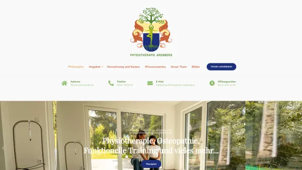 Website Screenshot: Praxis für Physiotherapie & Osteopathie Arenberg Salzburg - Physiotherapie Arenberg - Praxis freiberuflicher Physiotherapeuten - Date: 2023-06-26 10:25:59