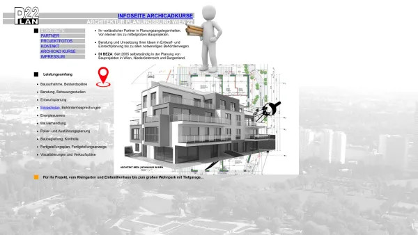 Website Screenshot: PLAN22 DI Beza Architektur Planungsbüro - PLAN22 Architekturbüro Wien22 DI Beza - Date: 2023-06-22 15:00:02