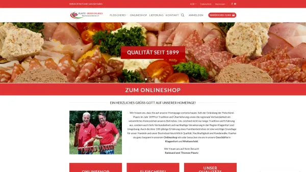 Website Screenshot: Plautz-Frisch ins Haus - Lebensmittel online bestellen - Zustellservice Lieferservice Klagenfurt Graz Wien - Date: 2023-06-14 10:37:58