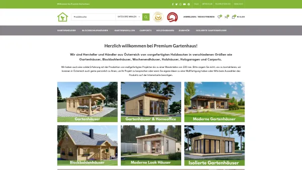 Website Screenshot: Premium Gartenhaus - Premium Gartenhaus -Blockbohlenhaus Gartenhaus Aus Holz - Date: 2023-06-14 10:46:35