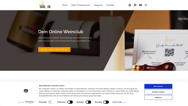 Website Screenshot: Probeschluck e.U. - Probeschluck Online Weinclub - personalisierte Weinabos - Date: 2023-06-26 10:25:59