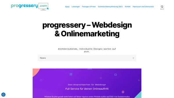 Website Screenshot: progressery Webdesign&Onlinemarketing - progressery Webdesign in Graz Webdesign - So wird Ihre Website zum Erfolg! - Date: 2023-06-26 10:25:59