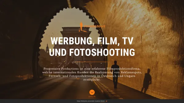 Website Screenshot: Progressive Productions Kft. Niederlassung Österreich - Progressive Productions - Filmproduktion und Fotografie - Date: 2023-06-22 12:13:05