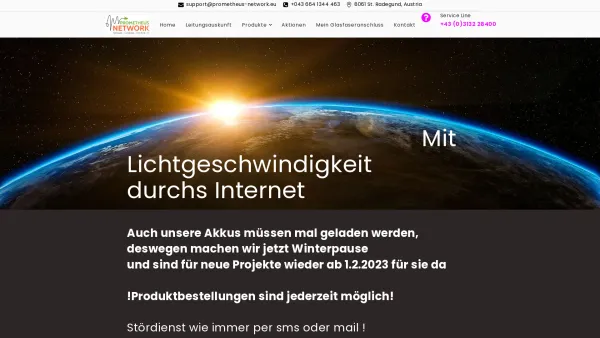 Website Screenshot: Prometheus Internet Solution - Home - Date: 2023-06-14 10:38:33