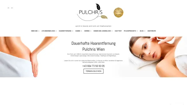 Website Screenshot: Beautysalon Pulchris am Stephansplatz Wien Endermologie Competence Center - Pulchris Wien Ihr Beautysalon am Stephansplatz - Date: 2023-06-26 10:25:59