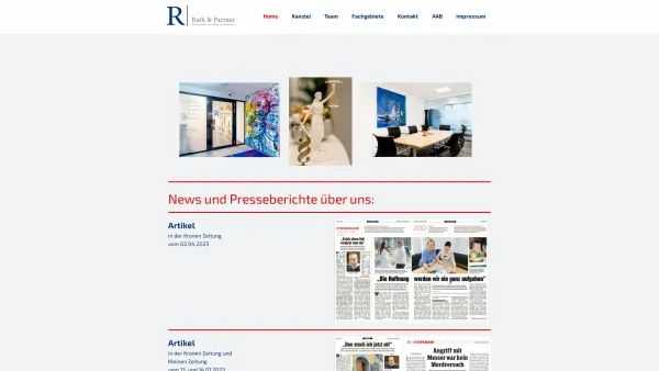 Website Screenshot: Dieter Georg + Dr. Rath Partner + - Home - Rechtsanwälte Rath und Partner - Date: 2023-06-22 12:13:05