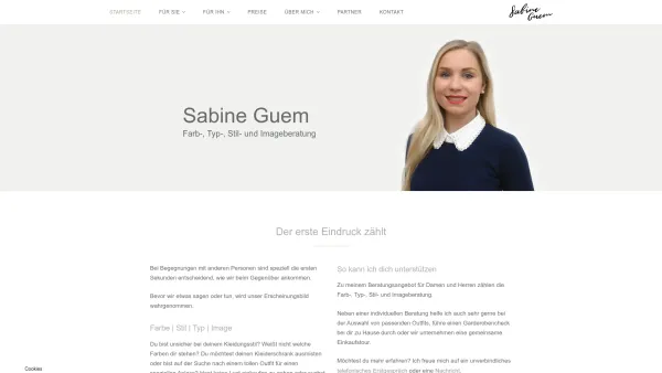 Website Screenshot: Farb-, Typ und Stilberatung Sabine Guem - Farbberatung | Stilberatung | Imageberatung | Businessberatung - Sabine Guem - Tirol - Date: 2023-06-26 10:25:59