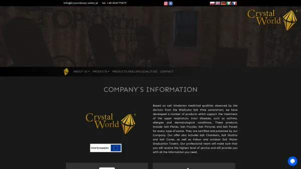 Website Screenshot: Krysztalowy Swiat - Crystal World Company - Date: 2023-06-14 10:38:33