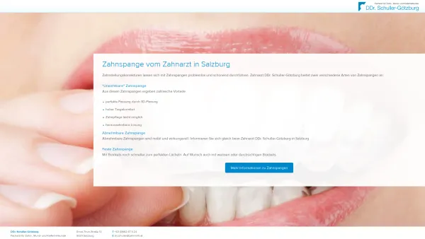 Website Screenshot: Zahnspange Salzburg Zahnarzt Salzburg DDr.Schuller-Götzburg - Zahnspange Salzburg | DDr.Schuller-Götzburg - Date: 2023-06-22 12:13:05