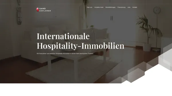 Website Screenshot: Sand Explorer GmbH - Sand Explorer GmbH - Internationale Hospitality-Immobilien - Date: 2023-07-04 11:49:08