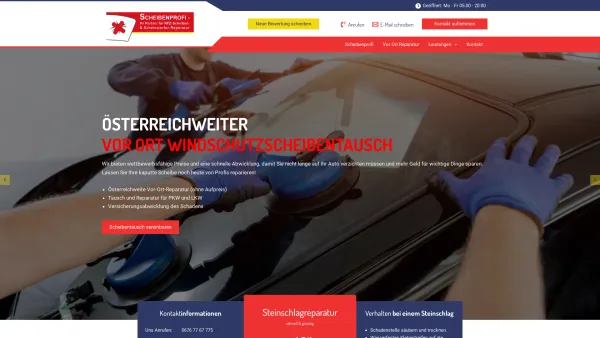 Website Screenshot: K.Hablecker Autoglas Service & Tausch - Scheibenprofi – Vor Ort Windschutzscheibentausch in Österreich - Date: 2023-06-15 16:02:34