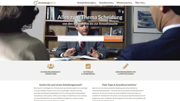 Website Screenshot: ScheidungsInfo - Scheidungsanwälte in Österreich finden - Date: 2023-06-22 12:13:05