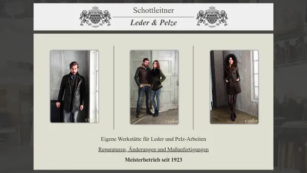 Website Screenshot: Günther Leder und Pelzmode Schottleitner - Schottleitner Leder & Pelze - Homepage - Date: 2023-06-14 10:38:36