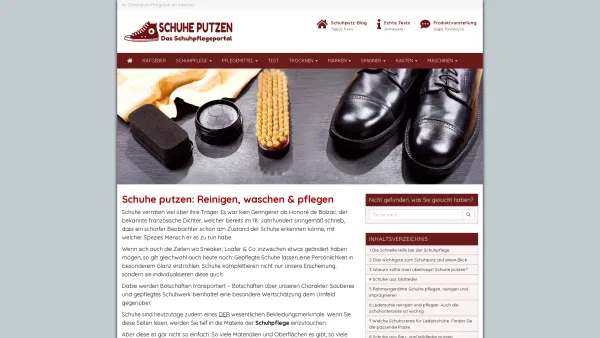 Website Screenshot: Werbeagentur - Schuhe putzen: Reinigen, waschen & pflegen » Das Schuhpflegeportal - Date: 2023-06-26 10:26:02