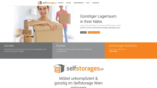 Website Screenshot: Self-storages.at - Günstiger Selfstorage Lagerraum in Ihrer Nähe - Selfstorages Österreich - Date: 2023-06-22 12:13:05
