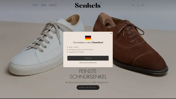 Website Screenshot: Senkels - SENKELS | Feinste Schnürsenkel Handgefertigt In Österreich - Date: 2023-06-15 16:02:34
