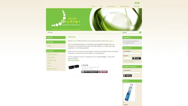 Website Screenshot: Carola Richter Ausgewählte Zahnpflegeprodukte - Richter Innovative Zahntechnologie - Date: 2023-06-22 15:02:29