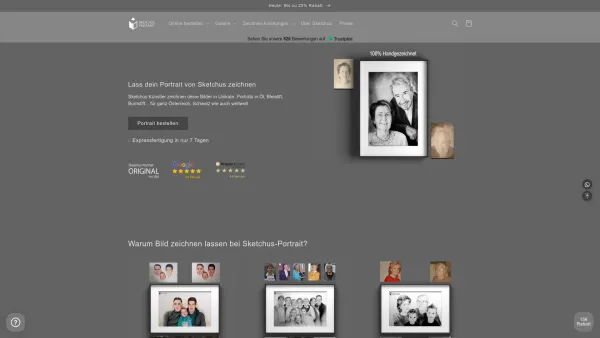 Website Screenshot: Sketchus Team - Wir zeichnen & malen dein Bild Portrait anfertigen lassen ?️ Sketchus - Date: 2023-06-26 10:26:02