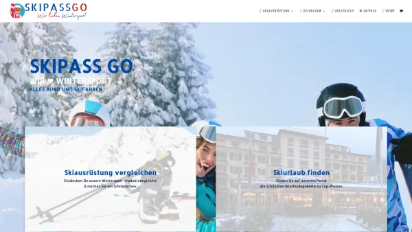 Website Screenshot: Skipass Go Das Skiportal - Skiurlaub, Skipass & Ausrüstung - Alles rund ums Skifahren - Date: 2023-06-15 16:02:34