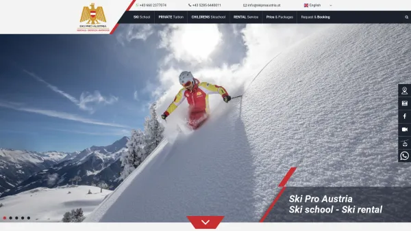 Website Screenshot: Skischule Mayrhofen Ski Pro Austria - Ski school in Mayrhofen Zillertal SKI PRO AUSTRIA - Date: 2023-06-14 10:38:33