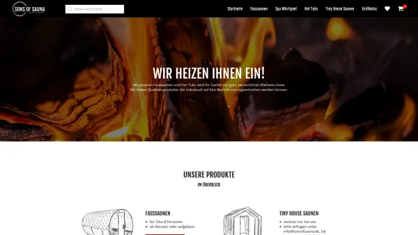 Website Screenshot: BINCO HANDELS GBR - Startseite - Sons of Sauna - Date: 2023-06-26 10:26:02