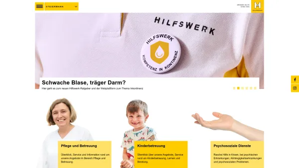 Website Screenshot: Hilfswerk - Hilfswerk Steiermark - Date: 2023-06-22 15:02:29