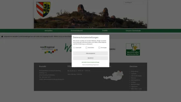 Website Screenshot: Gemeindeamt Marktgemeinde Straning-Grafenberg - Straning-Grafenberg - GEM2GO WEB - Startseite - Date: 2023-06-22 15:02:29