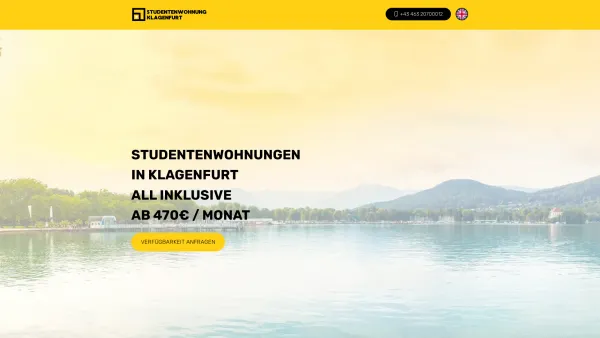 Website Screenshot: Studentenwohnung Klagenfurt Student Accommodation Klagenfurt - Neubau Studentenwohnungen in Klagenfurt ?? Noch 2 verfügbar - Date: 2023-06-15 16:02:34
