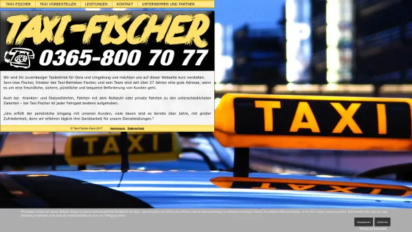 Website Screenshot: Taxi Fischer - Taxi-Fischer - Date: 2023-06-14 10:38:36