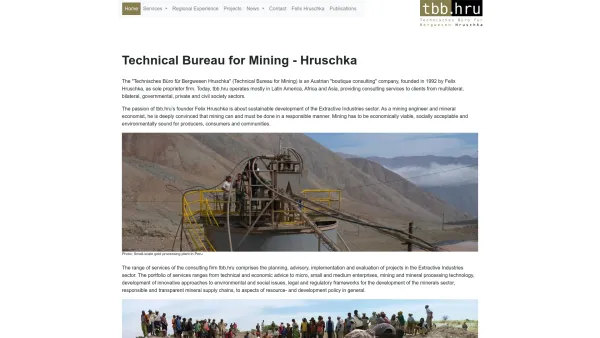 Website Screenshot: tbb.hru Technisches Büro für Bergwesen DI Dr. Hruschka - TBB Hruschka | tbb.hru | HomePage - Date: 2023-06-22 15:02:29