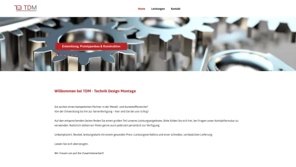 Website Screenshot: TDM Klien Gerhard Tool Design & Managemant Office - TDM Technik Design Montage - Date: 2023-06-14 10:38:33