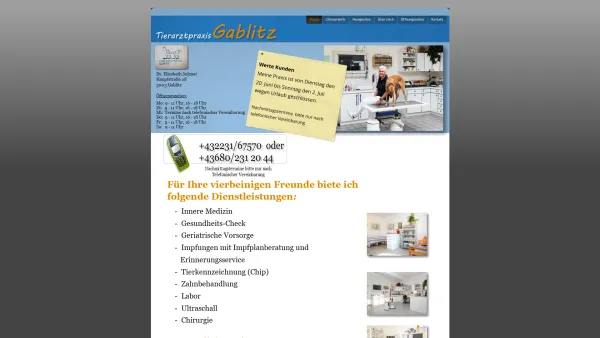 Website Screenshot: Tierarztpraxis Gablitz - Tierarztpraxis Gabliz - Date: 2023-06-14 10:38:33