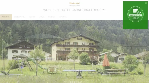 Website Screenshot: Wohlfühl Pension Tirolerhof - Wohlfühlhotel Garni Tirolerhof*** - Date: 2023-06-22 15:02:29