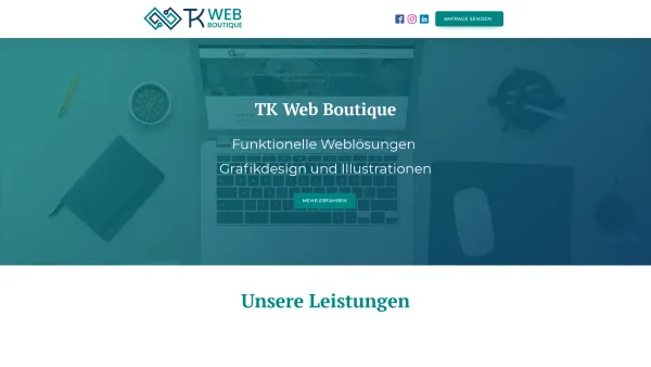 Website Screenshot: TK Web Boutique Tamara Klimenko - Webagentur und Webdesign in Wien - TK Web Boutique - Date: 2023-06-26 10:26:02