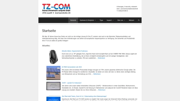 Website Screenshot: Thomas Zimmermann Computer GmbH - TZ-COM Thomas Zimmermann Computer GmbH in Zwettl – it-lösungen, it-security, netzwerk- büro- und kommunikationstechnik - Date: 2023-06-22 15:02:29