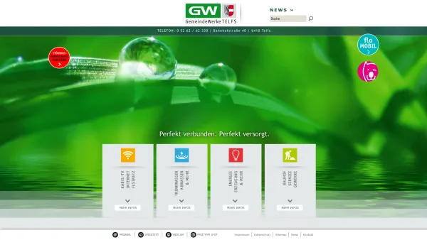 Website Screenshot: GeoSystem - Home - GemeindeWerke Telfs - Date: 2023-06-22 15:02:29