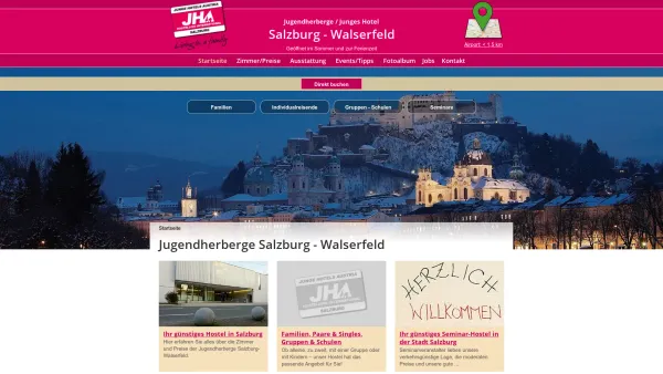 Website Screenshot: Jugendherberge Salzburg Walserfeld Österreich - Jugendherberge Stadt Salzburg Walserfeld Hostel - Date: 2023-06-22 12:13:05