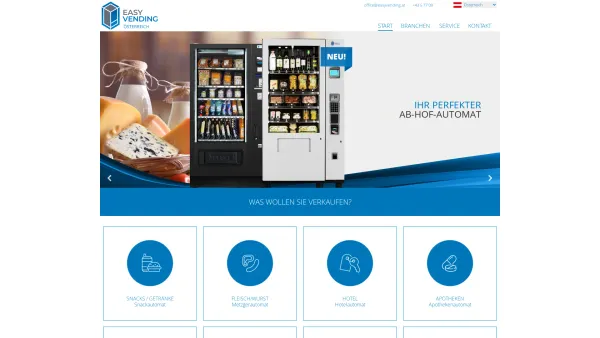 Website Screenshot: Easy Vending GmbH - Easy Vending - Verkaufsautomaten mieten, leasen oder kaufen - Date: 2023-06-26 10:26:05